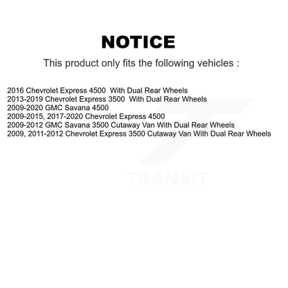 [Avant + Arrière] Kit de plaquette (céramique) de frein pour Chevrolet Express 3500 GMC Savana 4500 KCN-100082