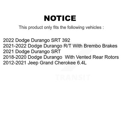 [Avant + Arrière] Kit de plaquette (céramique) de frein pour Jeep Grand Cherokee Dodge Durango KCN-100098