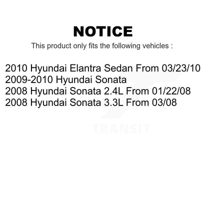[Avant + Arrière] Kit de plaquette (céramique) de frein pour Hyundai Sonata Elantra KCN-100130