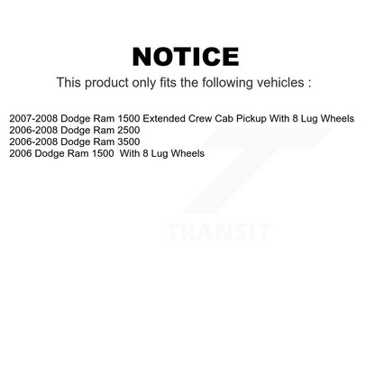 [Avant + Arrière] Kit de plaquette (céramique) de frein pour Dodge Ram 1500 2500 3500 KCN-100162