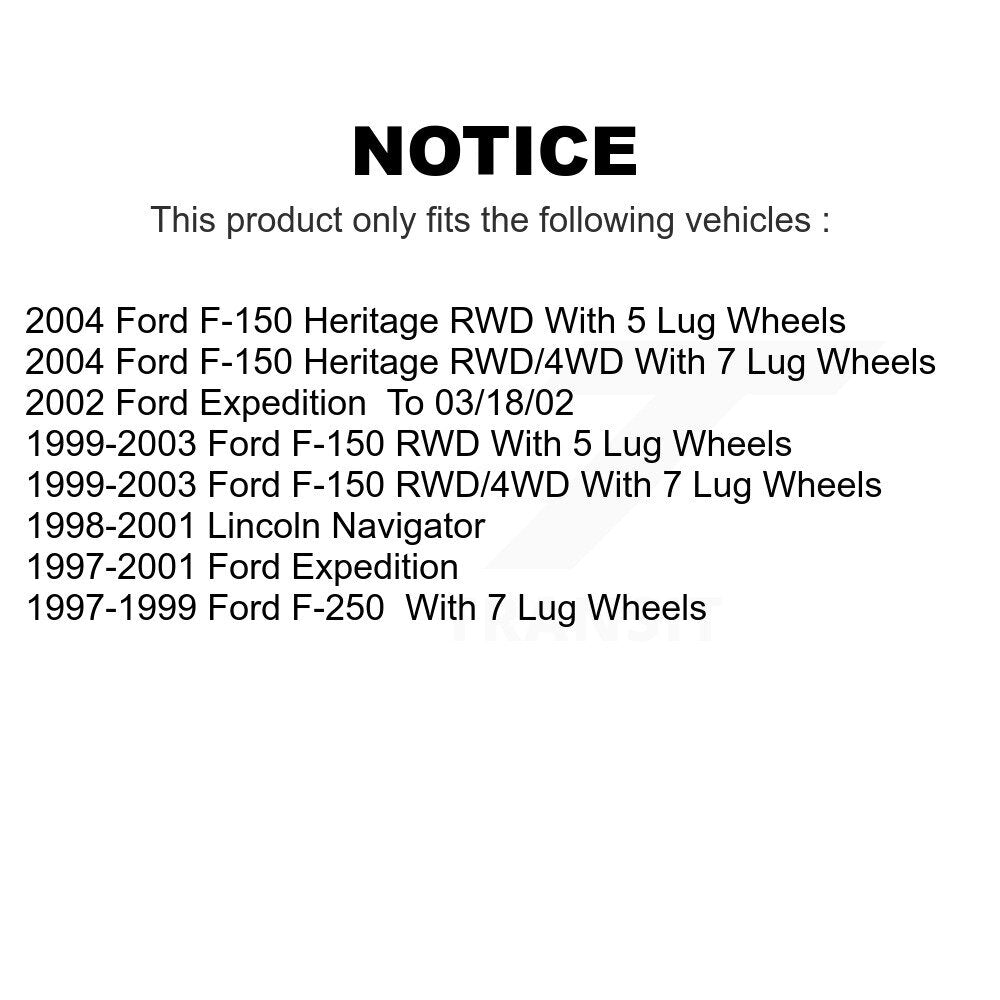 [Avant + Arrière] Kit de plaquette (céramique) de frein pour Ford F-150 Expedition Heritage Lincoln Navigator F-250 KCN-100176