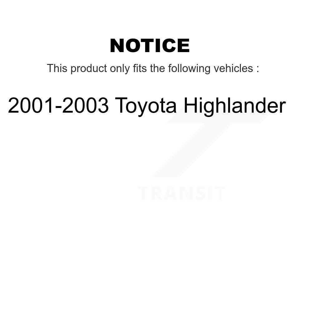 [Avant + Arrière] Kit de plaquette (céramique) de frein pour 2001-2003 Toyota Highlander KCN-100187