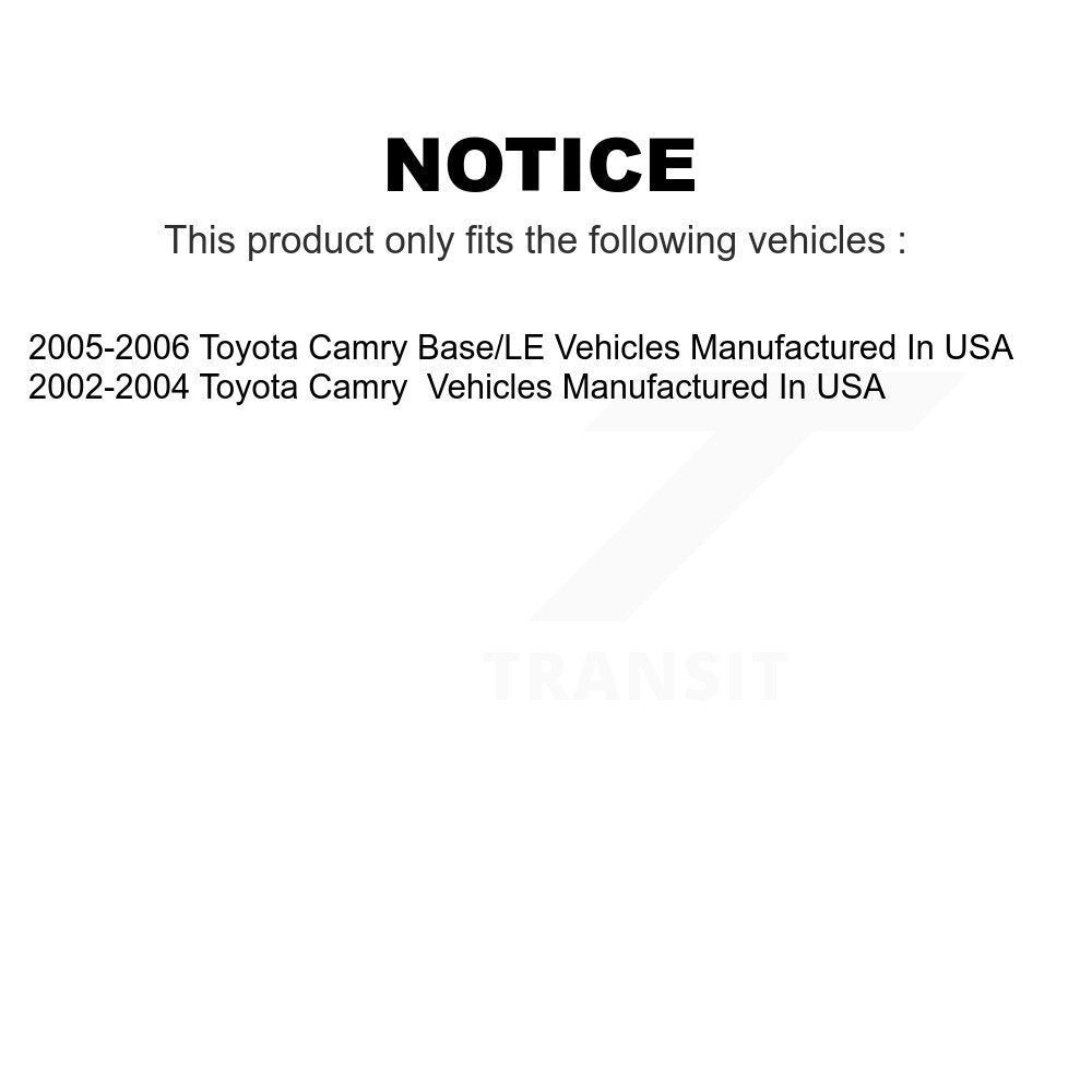 [Avant + Arrière] Kit de plaquette (céramique) de frein pour Toyota Camry Vehicles Manufactured In USA KCN-100189