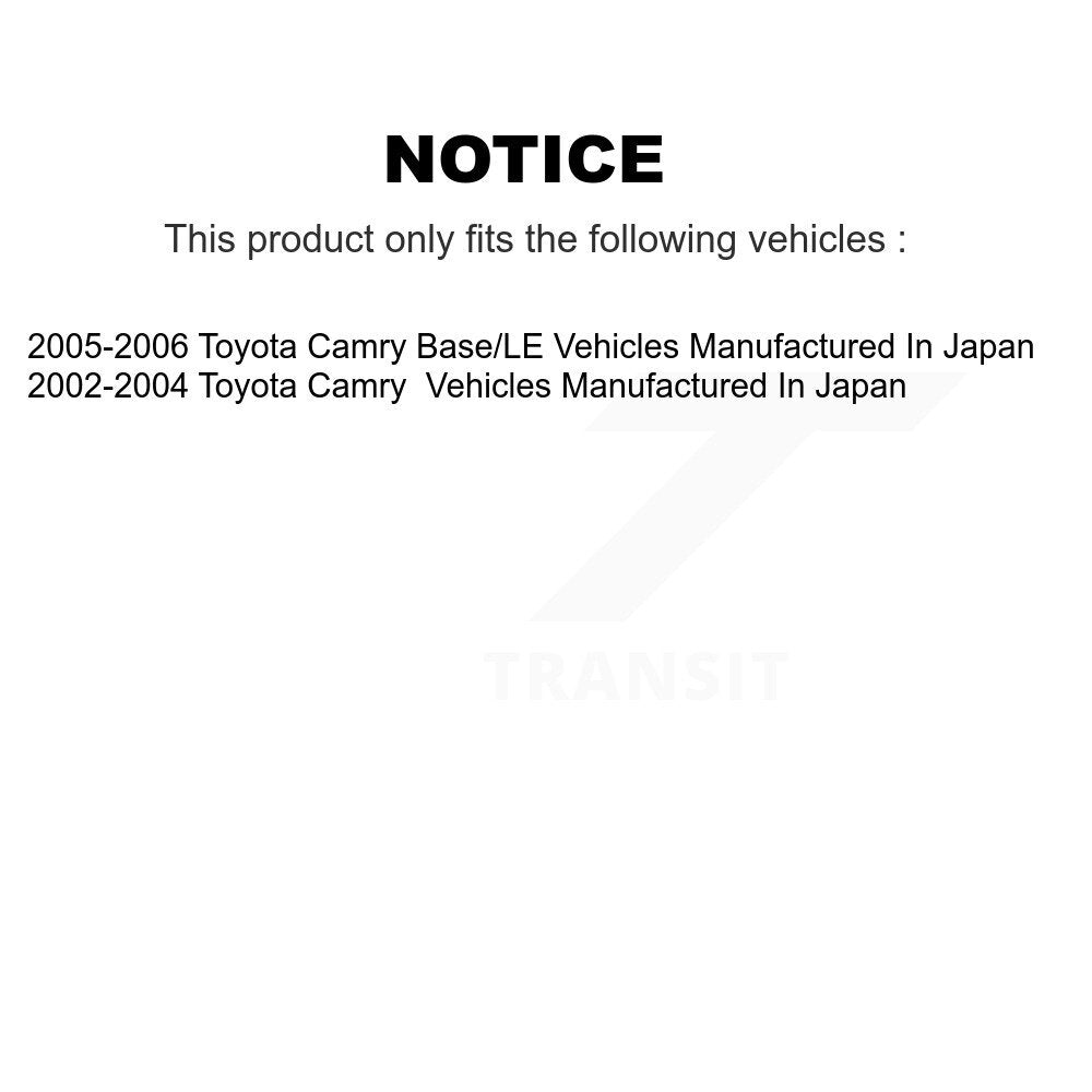 [Avant + Arrière] Kit de plaquette (céramique) de frein pour Toyota Camry Vehicles Manufactured In Japan KCN-100190