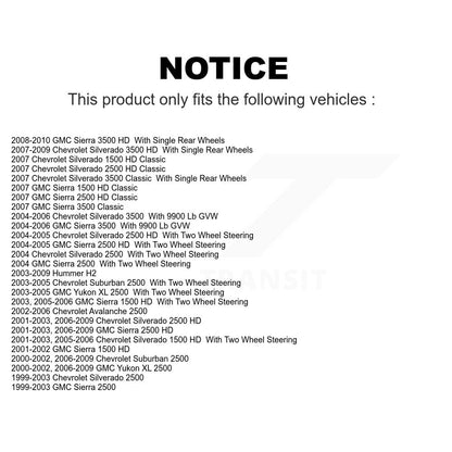 [Avant + Arrière] Kit de plaquette (céramique) de frein pour Chevrolet Silverado 2500 HD GMC Sierra 3500 Hummer H2 Classic 1500 Suburban Yukon XL Avalanche KCN-100197