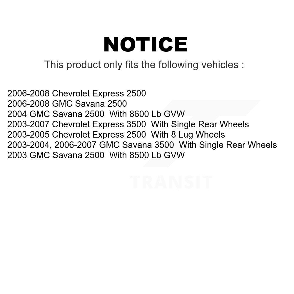 [Avant + Arrière] Kit de plaquette (céramique) de frein pour Chevrolet Express 3500 2500 GMC Savana KCN-100200