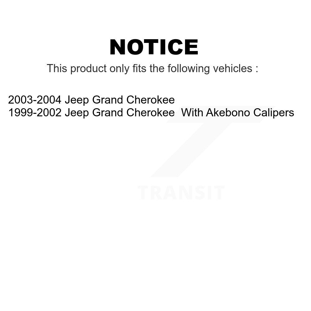 [Avant + Arrière] Kit de plaquette (céramique) de frein pour Jeep Grand Cherokee KCN-100210