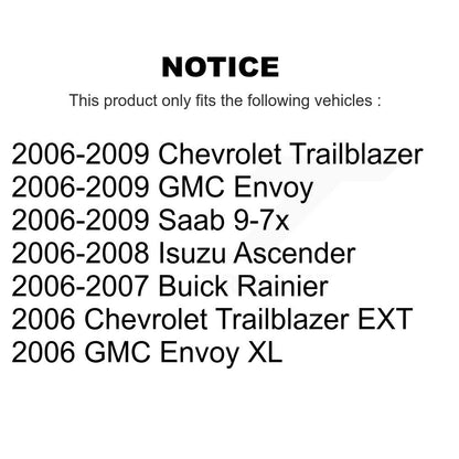 [Avant + Arrière] Kit de plaquette (céramique) de frein pour Chevrolet Trailblazer GMC Envoy EXT XL Buick Rainier Saab 9-7x Isuzu Ascender KCN-100214