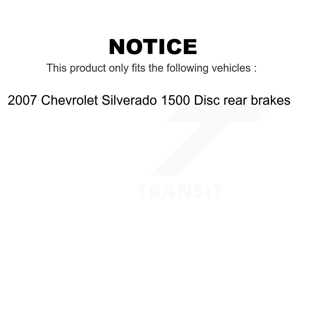 [Avant + Arrière] Kit de plaquette (céramique) de frein pour 2007 Chevrolet Silverado 1500 Disc rear brakes KCN-100220