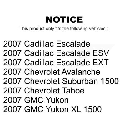 [Avant + Arrière] Kit de plaquette (céramique) de frein pour 2007 Chevrolet Tahoe GMC Suburban 1500 Yukon Cadillac Avalanche XL Escalade ESV EXT KCN-100221