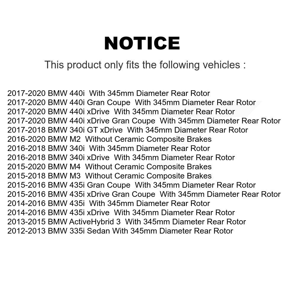 [Avant + Arrière] Kit de plaquette (céramique) de frein pour BMW 428i 330i xDrive 335i 328i M4 430i Gran Coupe M3 435i 340i 440i M2 GT ActiveHybrid 3 KCN-100229
