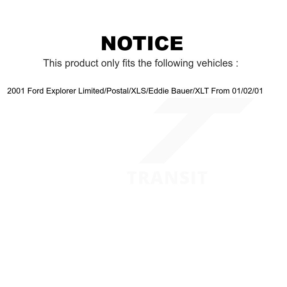 [Avant + Arrière] Kit de plaquette (céramique) de frein pour 2001 Ford Explorer Limited Postal XLS Eddie Bauer XLT From 01 02 KCN-100242