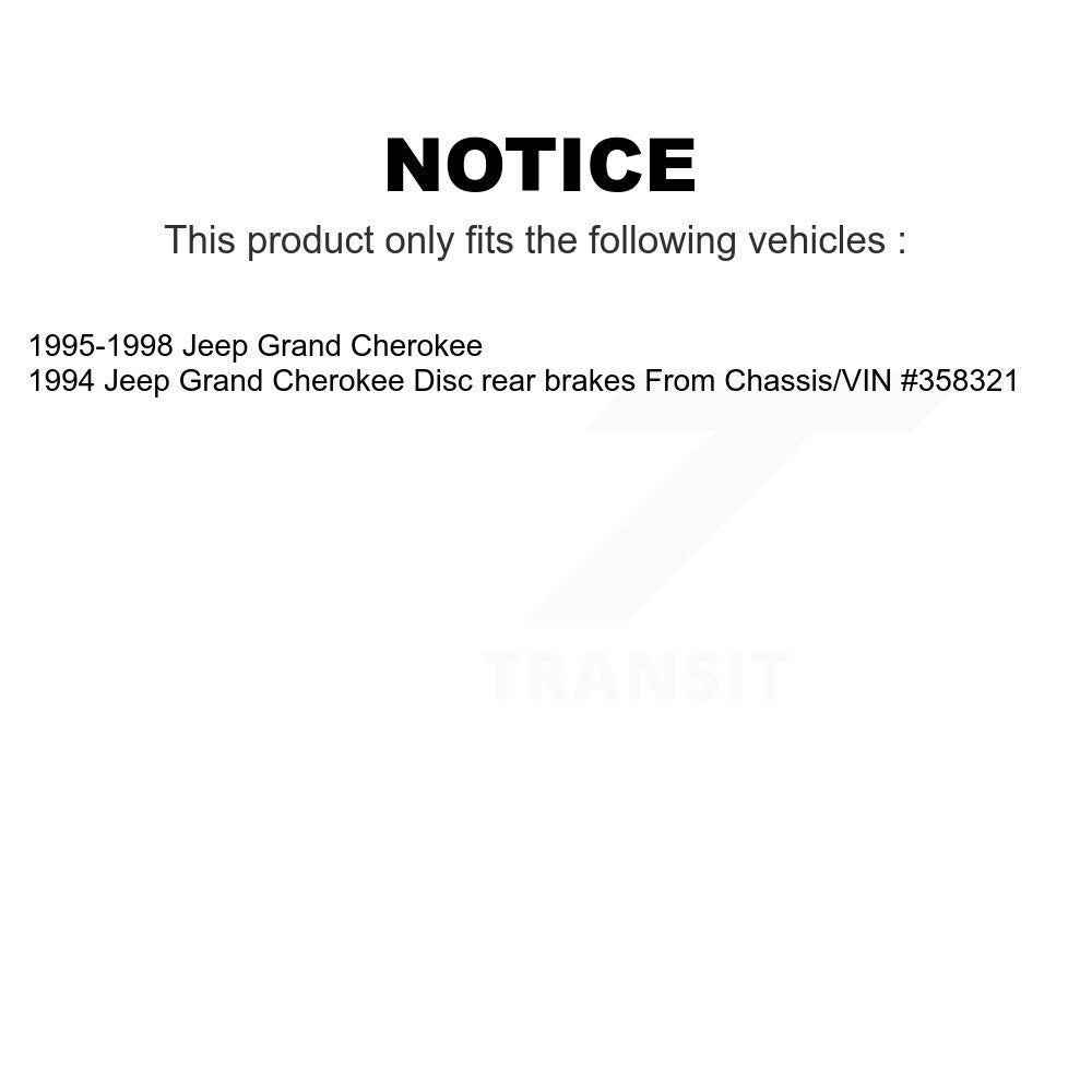 [Avant + Arrière] Kit de plaquette (céramique) de frein pour Jeep Grand Cherokee KCN-100244