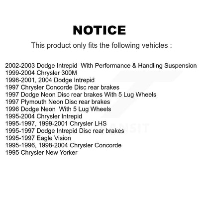 [Avant + Arrière] Kit de plaquette (céramique) de frein pour Chrysler Dodge Intrepid 300M Concorde LHS Neon Plymouth Eagle Vision New Yorker KCN-100246