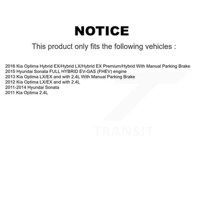 [Avant + Arrière] Kit de plaquette (céramique) de frein pour Hyundai Sonata Kia Optima KCN-100258