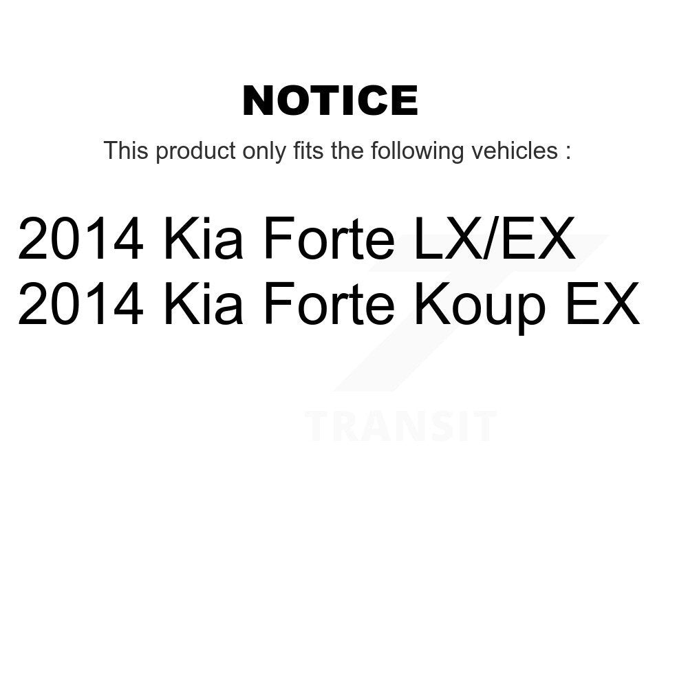 [Avant + Arrière] Kit de plaquette (céramique) de frein pour 2014 Kia Forte Koup KCN-100275