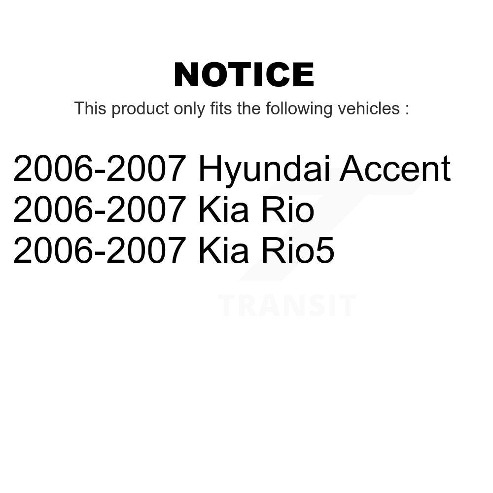 [Avant + Arrière] Kit de plaquette (céramique) de frein pour 2006-2007 Hyundai Accent Kia Rio Rio5 KCN-100278