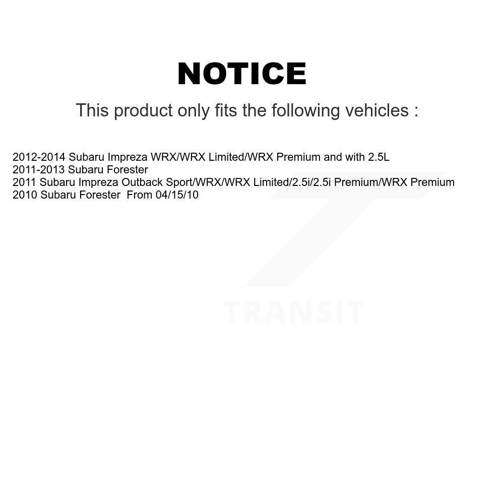 [Avant + Arrière] Kit de plaquette (céramique) de frein pour Subaru Impreza Forester KCN-100279