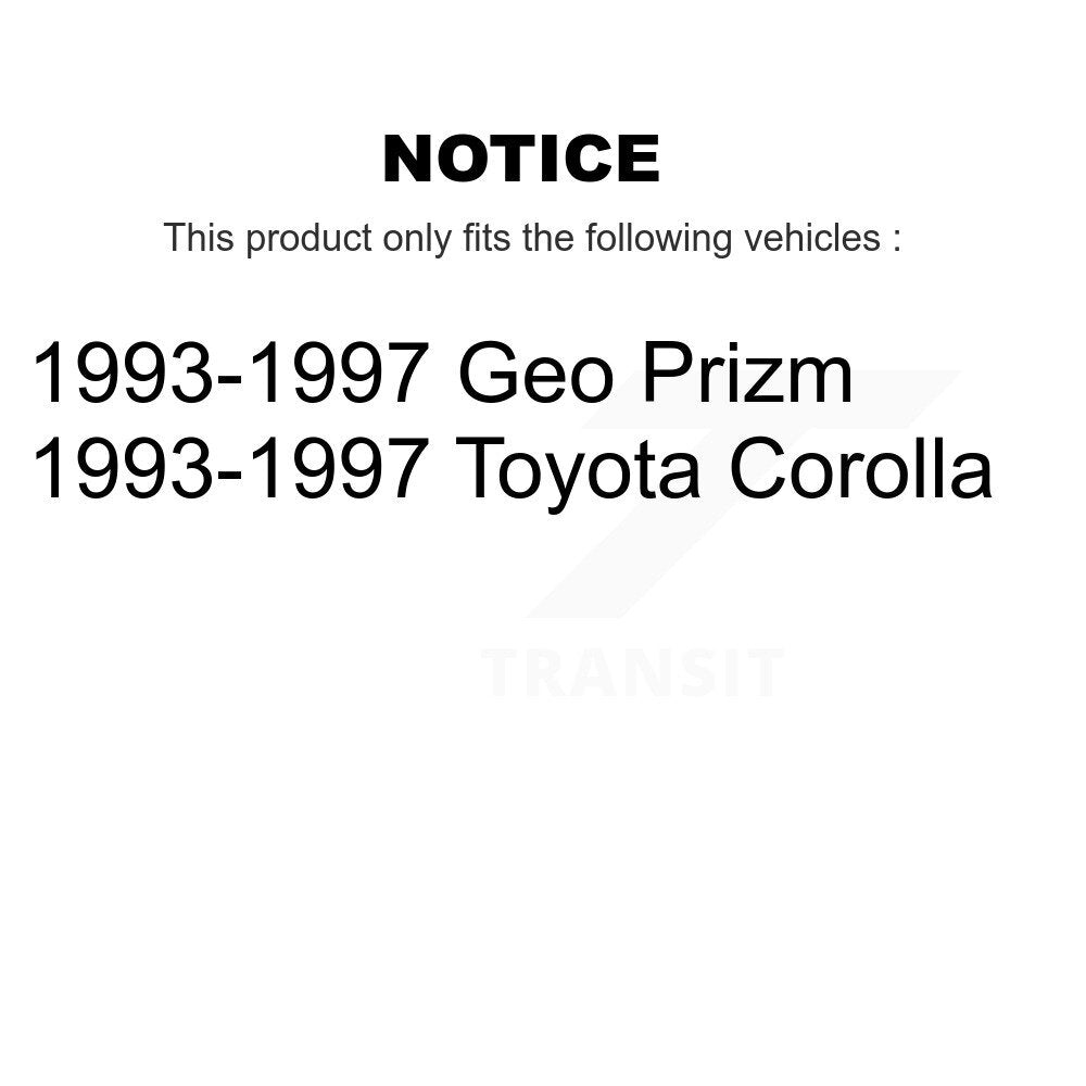 [Avant + Arrière] Kit de plaquette (céramique) de frein pour 1993-1997 Toyota Corolla Geo Prizm KCN-100309