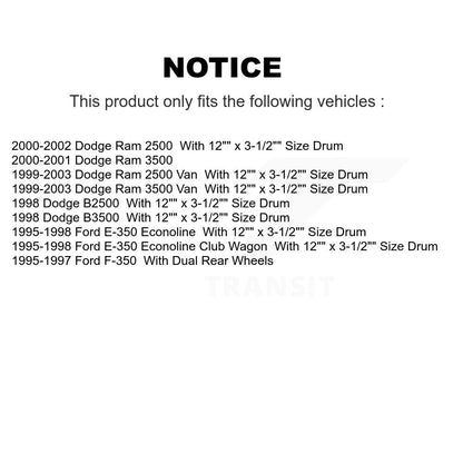 [Avant + Arrière] Kit de plaquette (céramique) de frein pour Dodge Ford Ram 2500 F-350 3500 E-350 Econoline Club Wagon Van B3500 B2500 KCN-100310