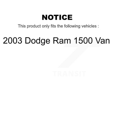 [Avant + Arrière] Kit de plaquette (céramique) de frein pour 2003 Dodge Ram 1500 Van KCN-100315