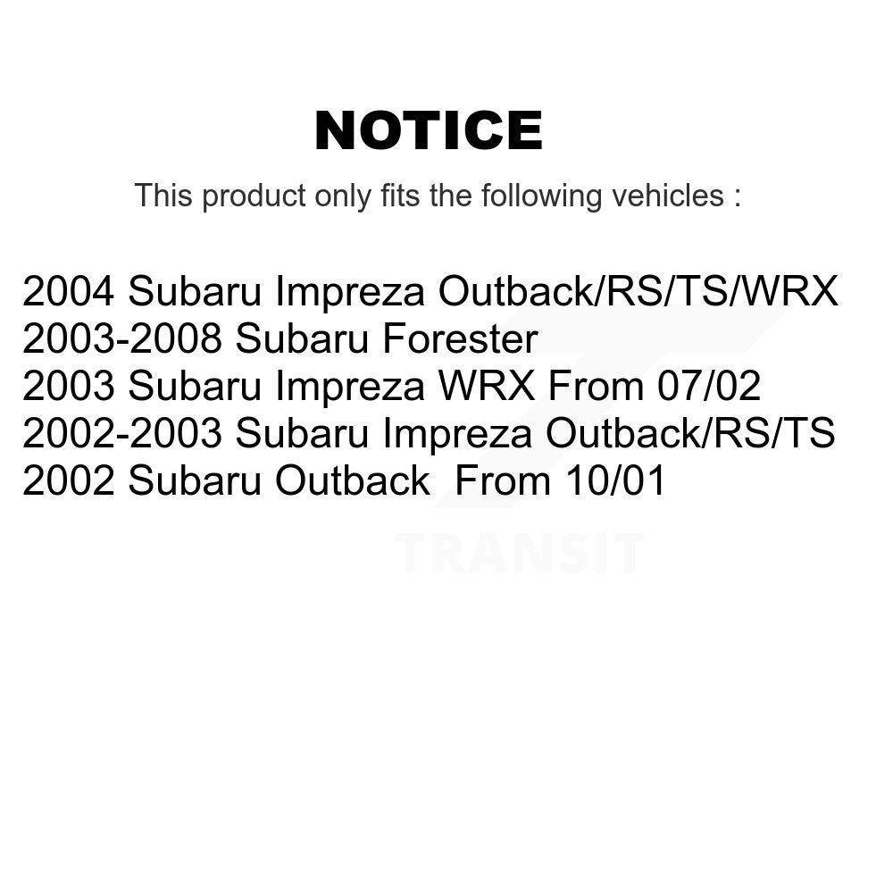 [Avant + Arrière] Kit de plaquette (céramique) de frein pour Subaru Forester Impreza Outback KCN-100316