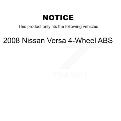 [Avant + Arrière] Kit de plaquette (céramique) de frein pour 2008 Nissan Versa 4-Wheel ABS KCN-100350