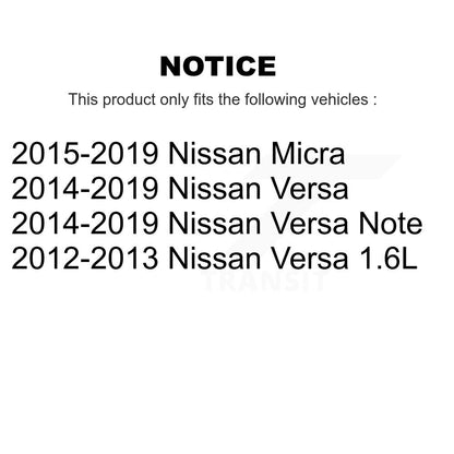 [Avant + Arrière] Kit de plaquette (céramique) de frein pour Nissan Versa Note Micra KCN-100353