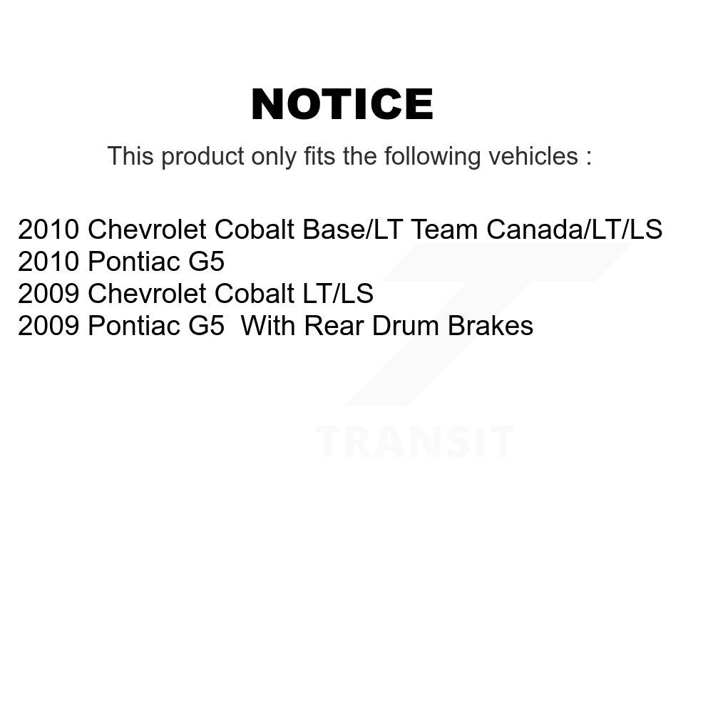 [Avant + Arrière] Kit de plaquette (céramique) de frein pour Chevrolet Cobalt Pontiac G5 KCN-100368