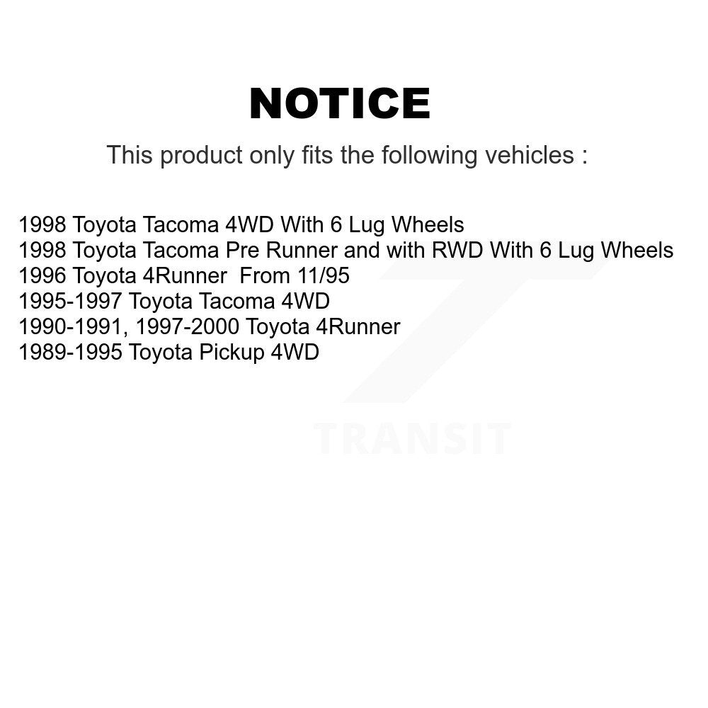 [Avant + Arrière] Kit de plaquette (céramique) de frein pour Toyota 4Runner Pickup Tacoma KCN-100384