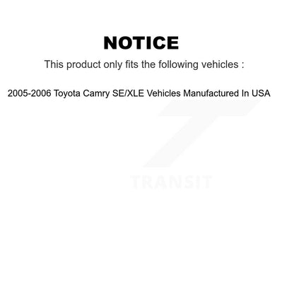 [Avant + Arrière] Kit de plaquette (céramique) de frein pour 2005-2006 Toyota Camry SE XLE Vehicles Manufactured In USA KCN-100407