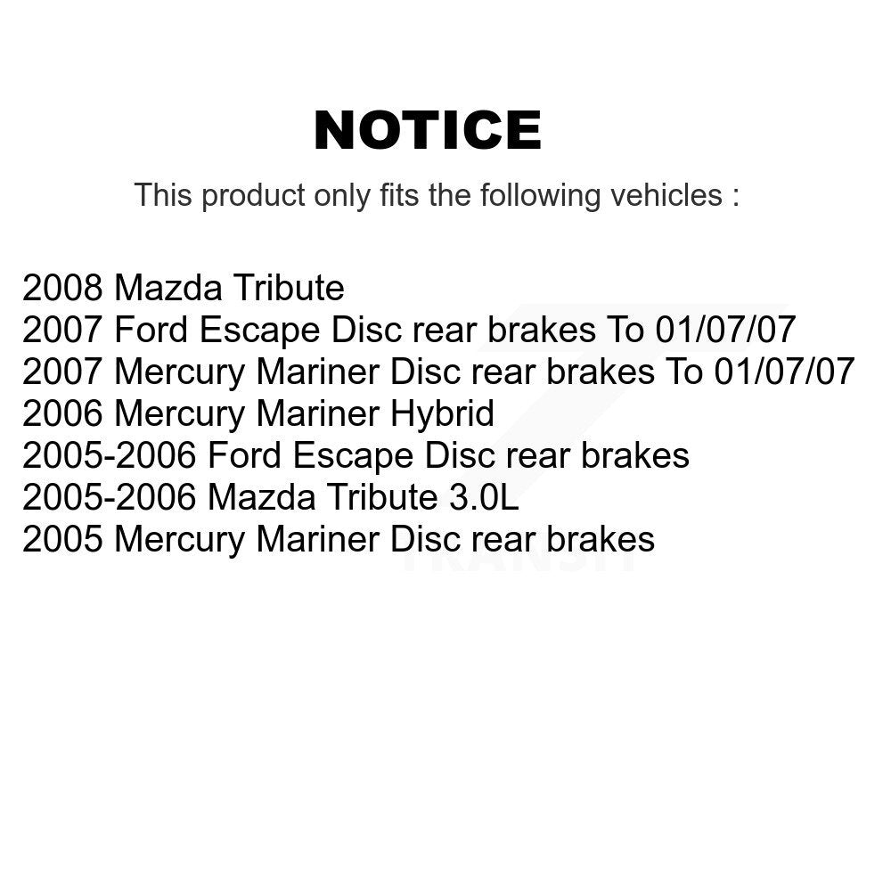 [Avant + Arrière] Kit de plaquette (céramique) de frein pour Ford Escape Mazda Tribute Mercury Mariner KCN-100433