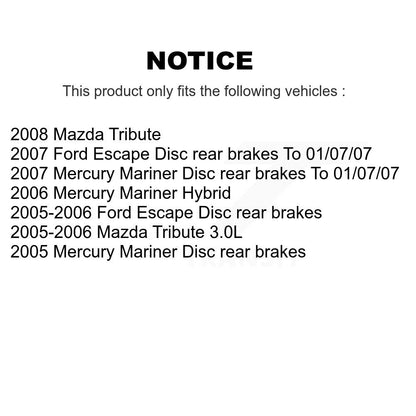 [Avant + Arrière] Kit de plaquette (céramique) de frein pour Ford Escape Mazda Tribute Mercury Mariner KCN-100433