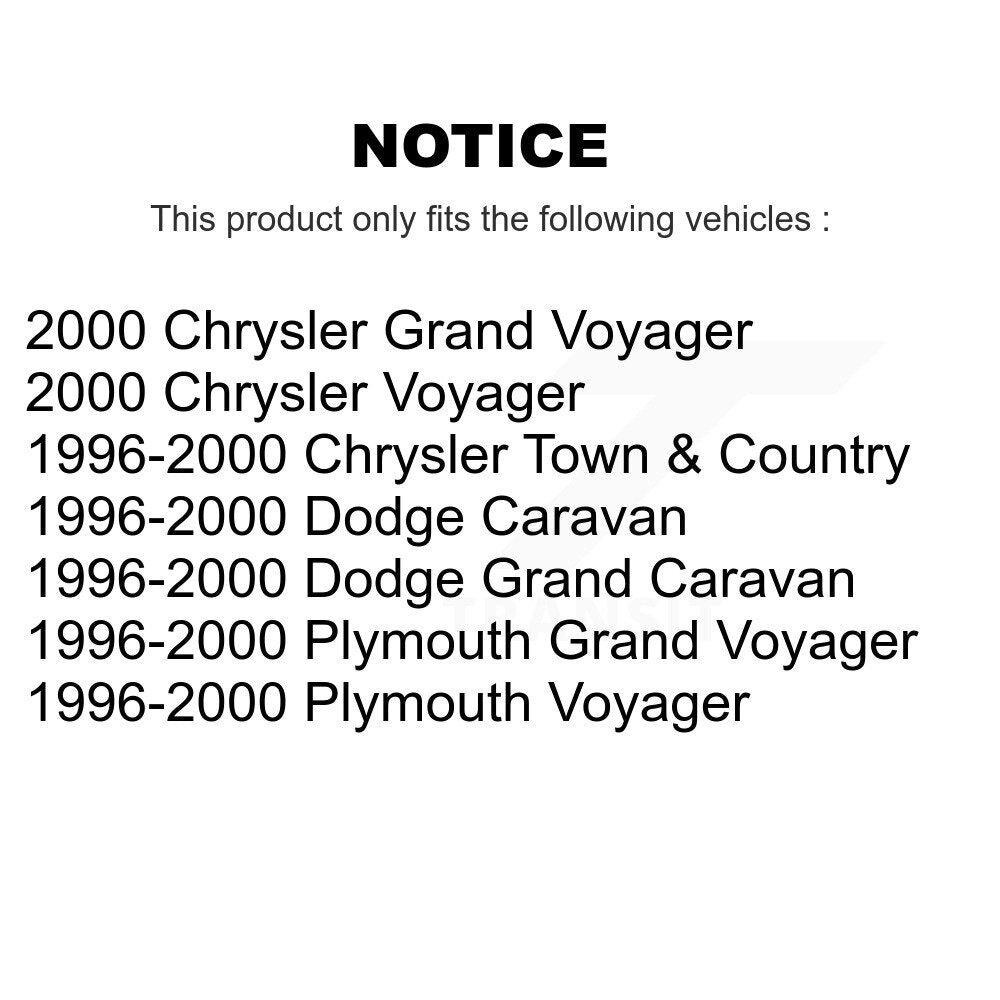 [Avant + Arrière] Kit de plaquette (céramique) de frein pour Dodge Grand Caravan Chrysler Town & Country Plymouth Voyager KCN-100437