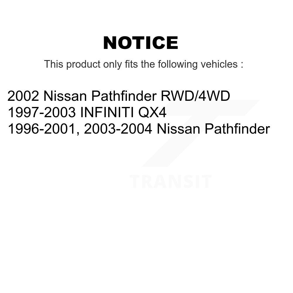 [Avant + Arrière] Kit de plaquette (céramique) de frein pour Nissan Pathfinder INFINITI QX4 KCN-100458