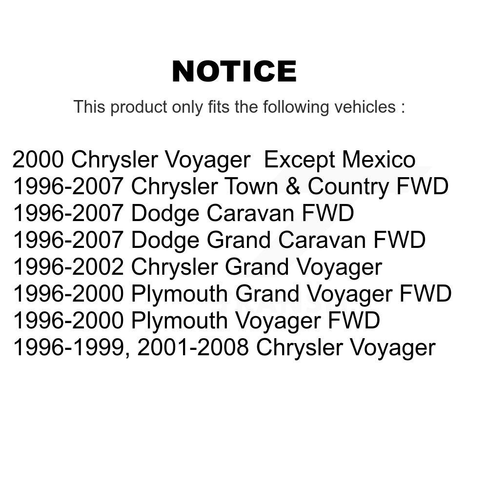 [Avant] Arbre de transmission CV pour Dodge Grand Caravan Chrysler Town & Country Plymouth Voyager KCV-100001