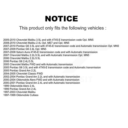 [Avant] Arbre de transmission CV pour Chevrolet Malibu Pontiac G6 Grand Am Oldsmobile Alero Saturn KCV-100002