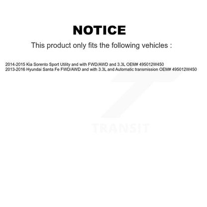 [Avant] Arbre de transmission CV pour Kia Sorento Hyundai Santa Fe KCV-100044