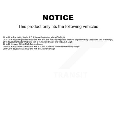 [Avant] Arbre de transmission CV pour Toyota Highlander Venza Lexus RX350 KCV-100074
