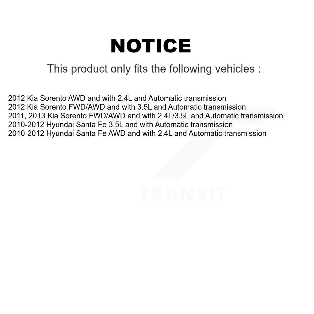 [Avant] Arbre de transmission CV pour Hyundai Santa Fe Kia Sorento KCV-100079