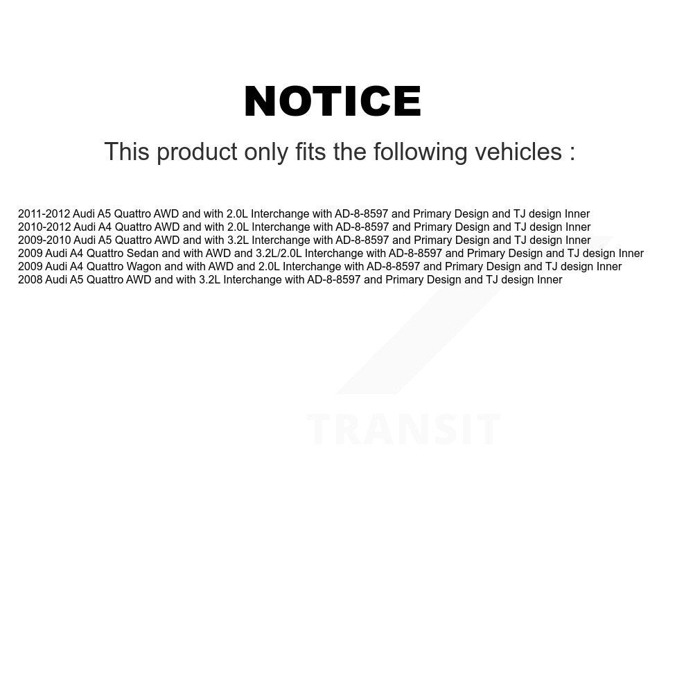 [Avant] Arbre de transmission CV pour Audi A4 Quattro A5 KCV-100080