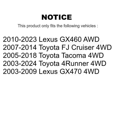 [Avant] Arbre de transmission CV pour Toyota Tacoma 4Runner FJ Cruiser Lexus GX460 GX470 KCV-100089