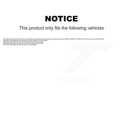 [Avant] Arbre de transmission CV pour Toyota Camry Highlander Solara KCV-100090