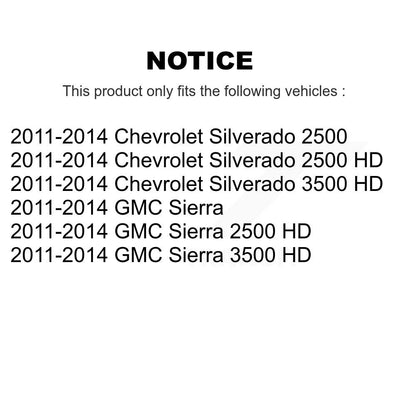 [Avant] Arbre de transmission CV pour 2011-2014 GMC Chevrolet Sierra 2500 HD Silverado 3500 KCV-100115