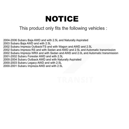 [Avant] Arbre de transmission CV pour Subaru Impreza Outback Forester Legacy Baja KCV-100135