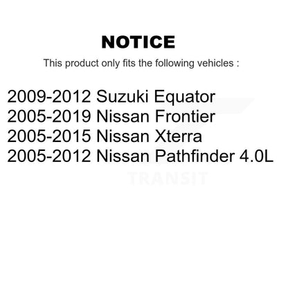 [Avant] Arbre de transmission CV pour Nissan Frontier Pathfinder Xterra Suzuki Equator KCV-100138