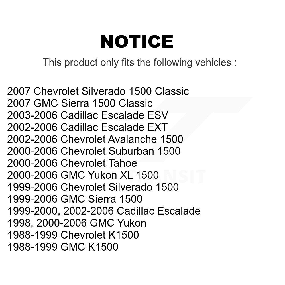 [Avant] Arbre de transmission CV pour Chevrolet GMC Silverado 1500 Sierra K1500 Avalanche Yukon XL KCV-100141