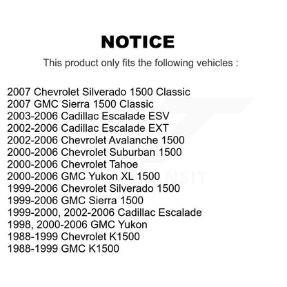 [Avant] Arbre de transmission CV pour Chevrolet GMC Silverado 1500 Sierra K1500 Avalanche Yukon XL KCV-100141
