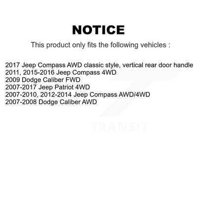 [Arrière] Arbre de transmission CV pour Jeep Patriot Compass Dodge Caliber KCV-100171