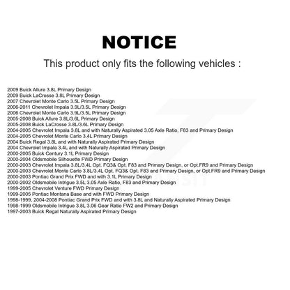 [Avant] Arbre de transmission CV pour Chevrolet Impala Buick Pontiac Grand Prix LaCrosse Montana KCV-100197